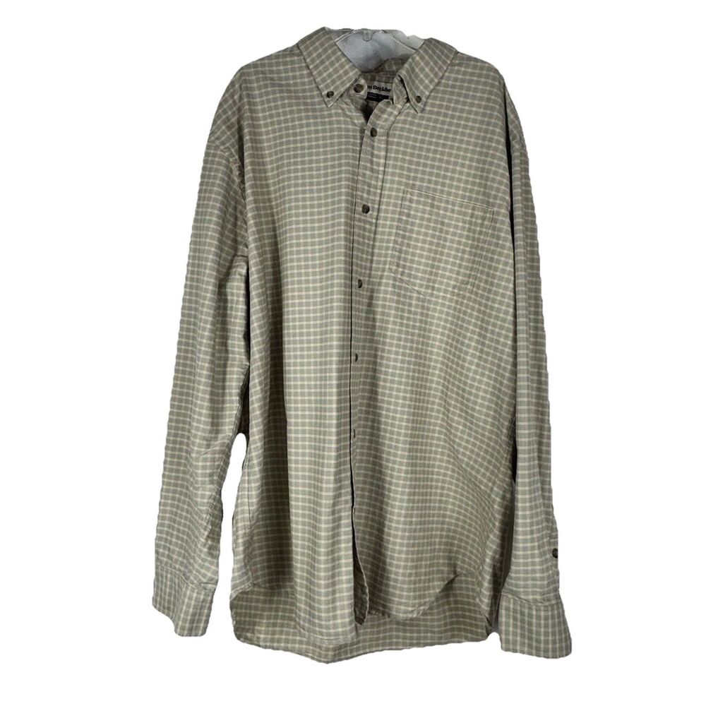 Tom Beckbe Button Down Shirt Mens XL Gingham Check Cotton Twill Old Money Preppy